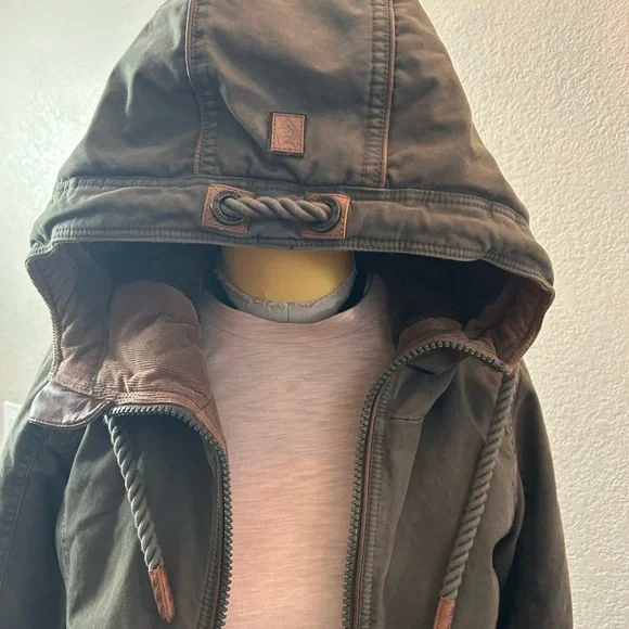 Naketano Olive Bomber Jacket with Hood - Picture 2 of 13